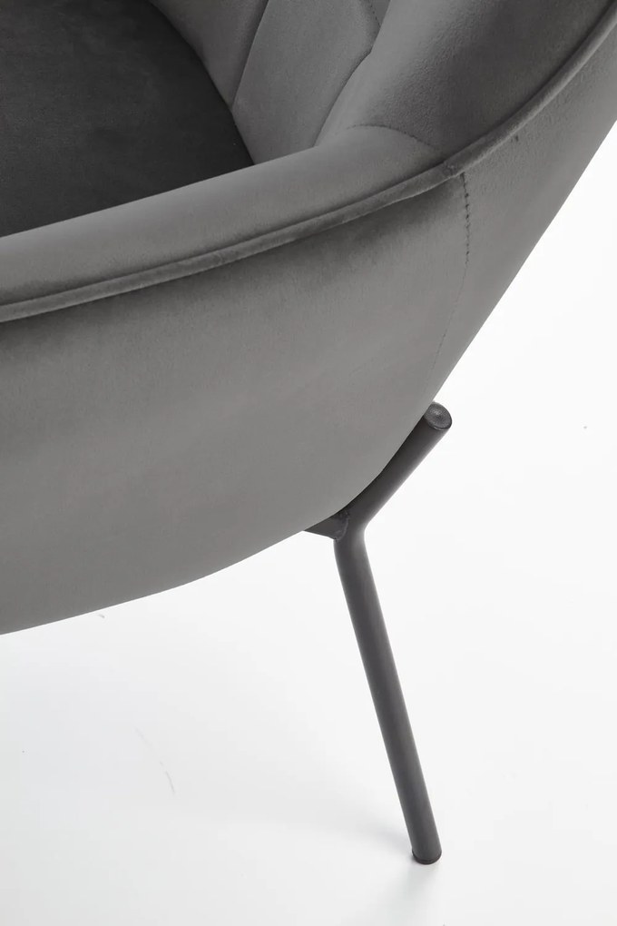 Pikowany fotel wypoczynkowy z podłokietnikami Castel