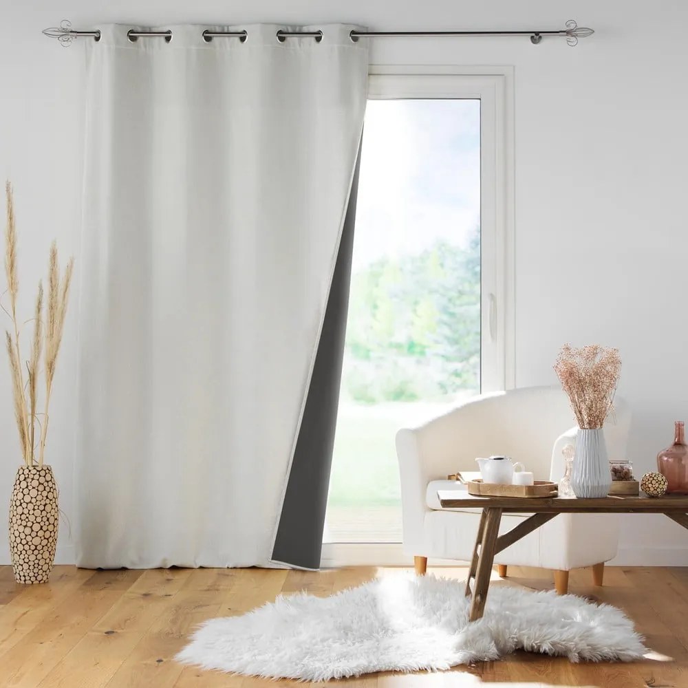 Kremowa zasłona wygłuszająca 140x260 cm Jupiter – douceur d'intérieur