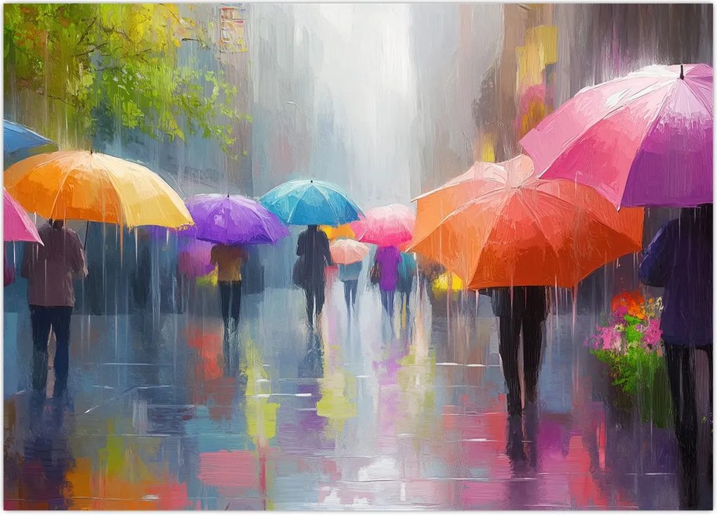 Obraz - Deszczowy dzień (70x50 cm)
