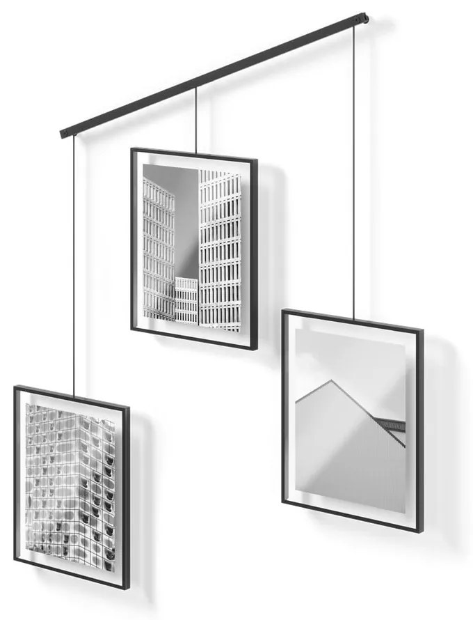 Czarne metalowe ramki ścienne zestaw 3 szt. 73x82 cm Exhibit – Umbra