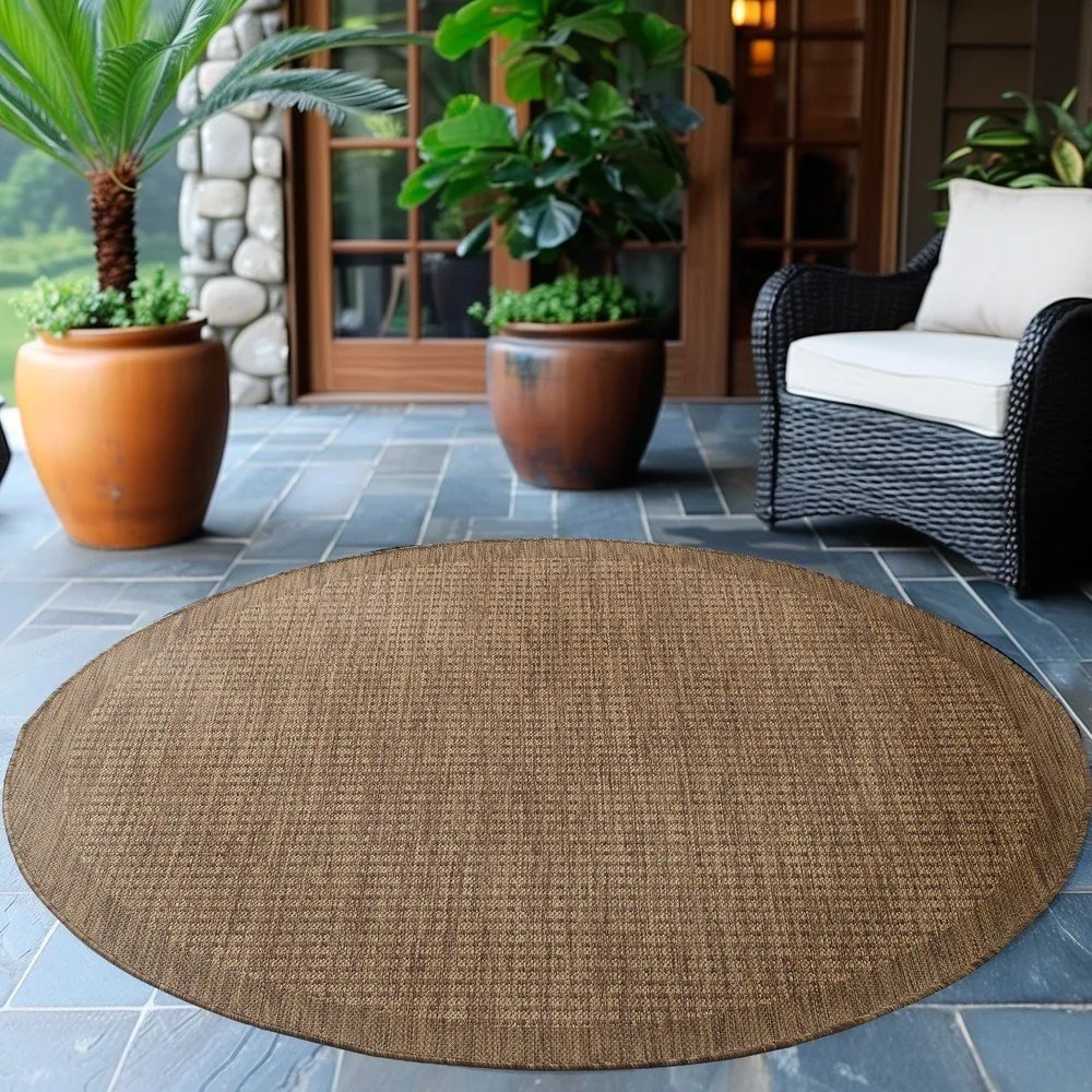 Okrągły dywan odpowiedni na zewnątrz w naturalnym kolorze ø 200 cm Giza 1410 – Ayyildiz Carpets