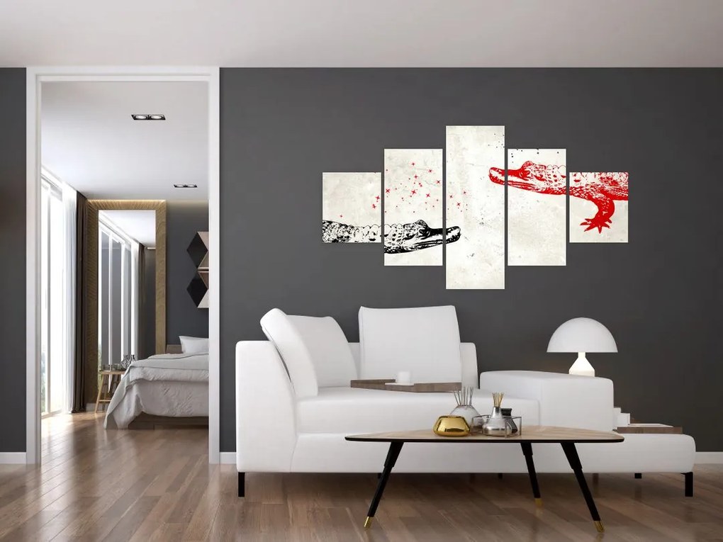 Obraz - Krokodyle (125x70 cm)
