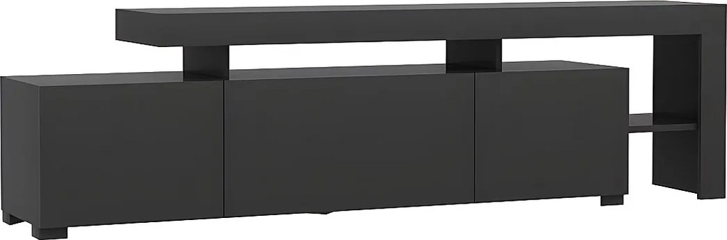 Nowoczesna szafka RTV z oświetleniem LED – 192 x 53 x 37 cm – antracyt – melamina