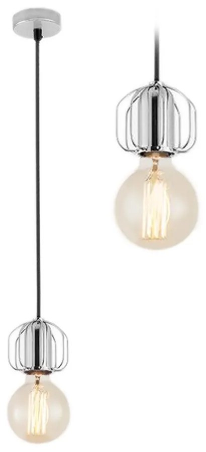 Lampa Sufitowa Wisząca Pojedyncza Loft APP594-1CP CHROM