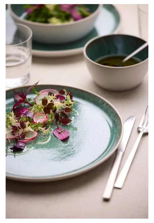 Biało-zielona kamionkowa miska 400 ml Gastro White/Green – Bitz