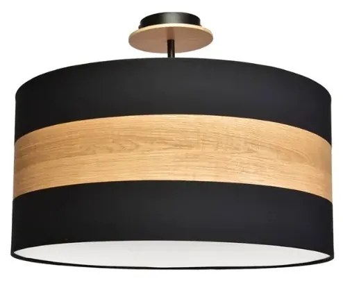 Czarno-drewniana lampa sufitowa - 4X K365 K6-N34