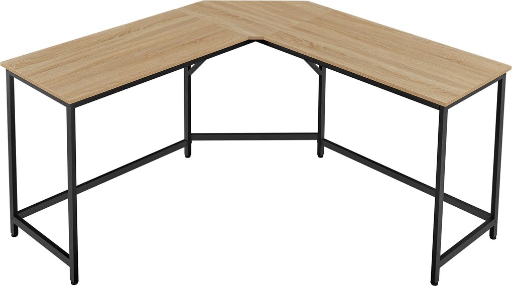 Duże biurko narożne w stylu loft Malabu 073, dąb sonoma
