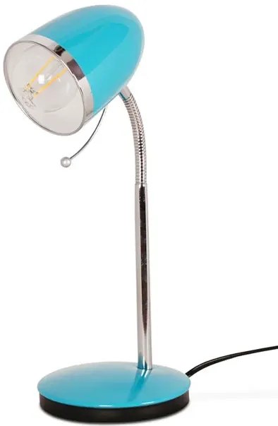 Turkusowa biurkowa lampka z włącznikiem - 12X S272 B9-H62
