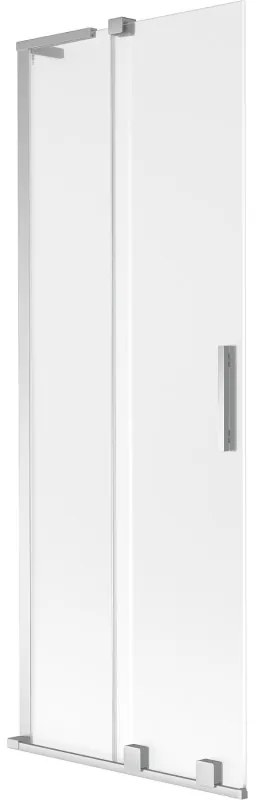 Mexen Velar L parawan nawannowy 2-skrzydłowy rozsuwany 75 x 150 cm, szron, chrom - 896-075-003-31-01