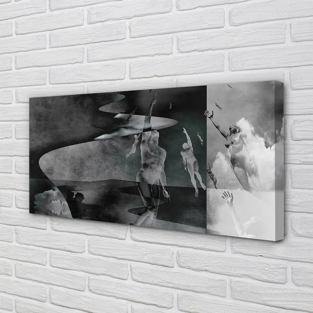 Zdjęcie na płótnie Ludzie pod Czarnym Niebem