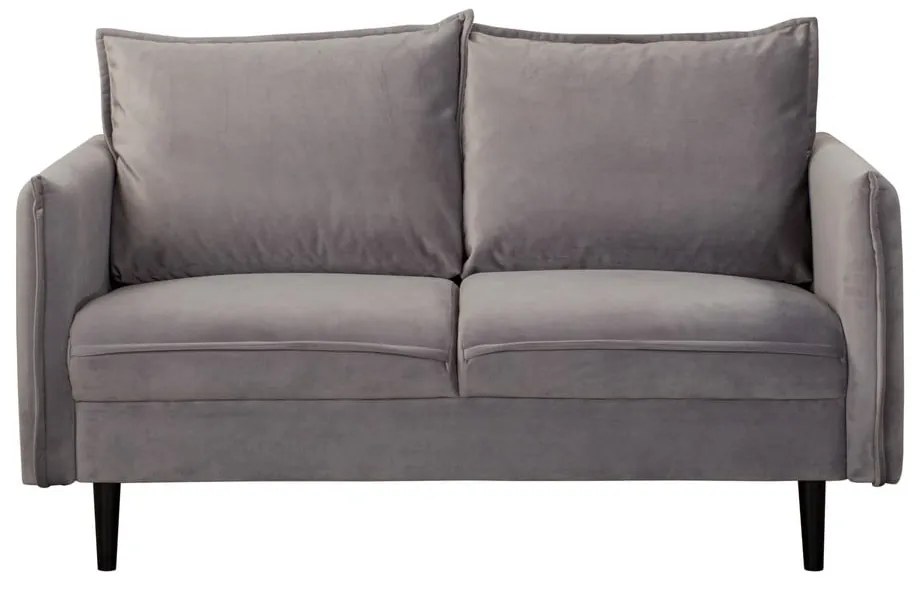 Szara aksamitna sofa 138 cm Juli – Ropez