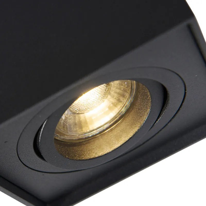 Reflektor czarny regulowany - Quadro 1 up Nowoczesny Oswietlenie wewnetrzne