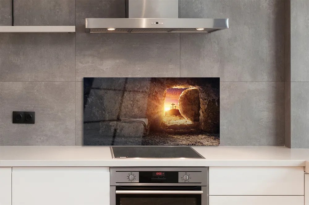 Szklany Panel Światło Wpadające do Groty