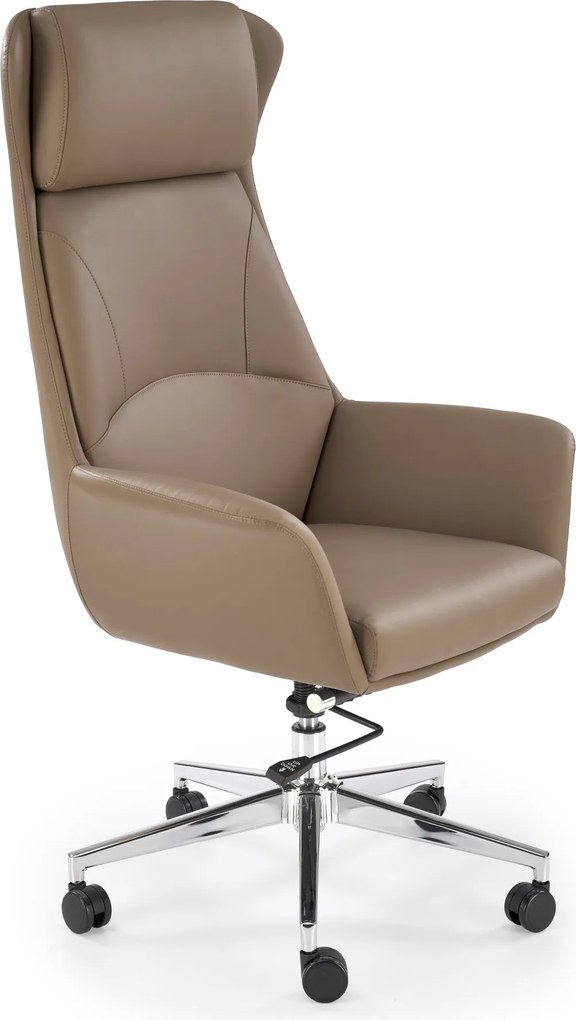 Fotel do gabinetu z ekoskóry Ederson Halmar w kolorze cappuccino