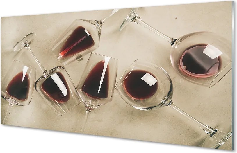 Panel szklany do Kuchni Kryształowe Kieliszki do Wina