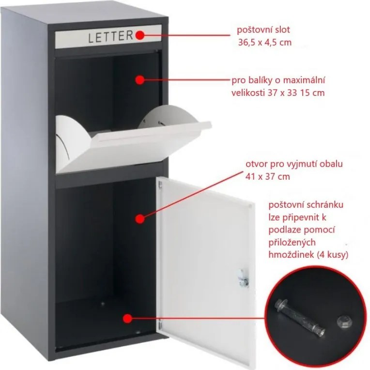 Skrzynka pocztowa na paczki i listy