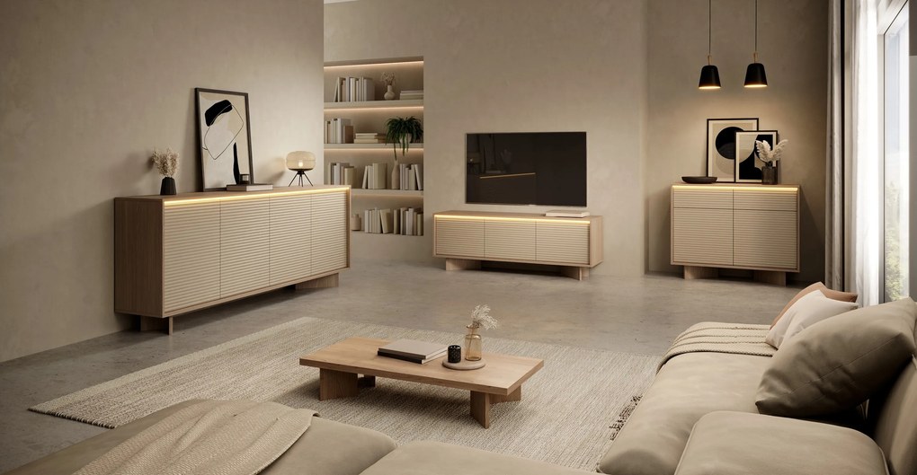 Komoda RIGATO 103,9 cm do Salonu Sypialni Odcienie beżu