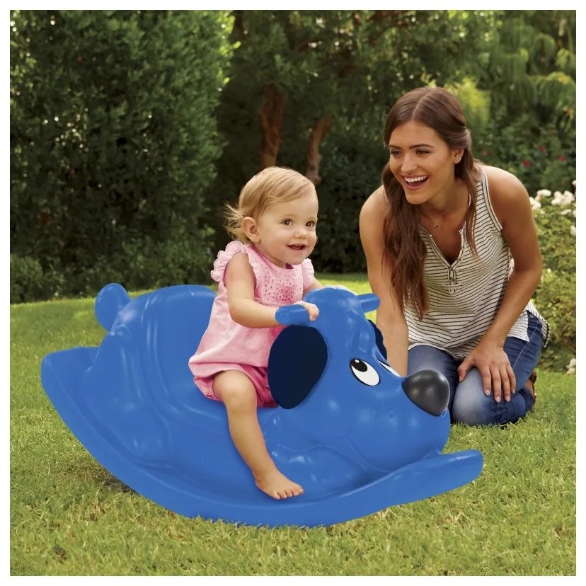 Little tikes piesek na biegunach niebieski bujak