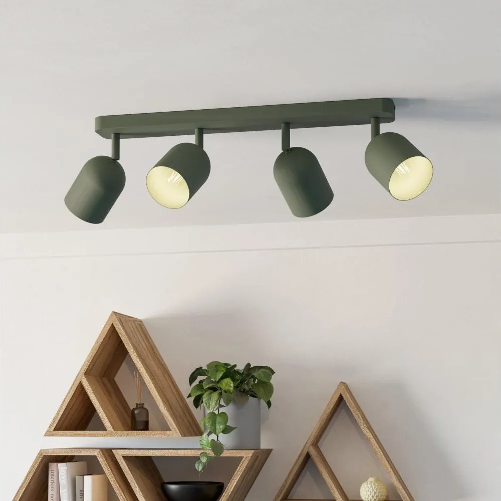 Eglo 44135 - Oprawa punktowa TILSTON 4xE14/40W/230V zielona