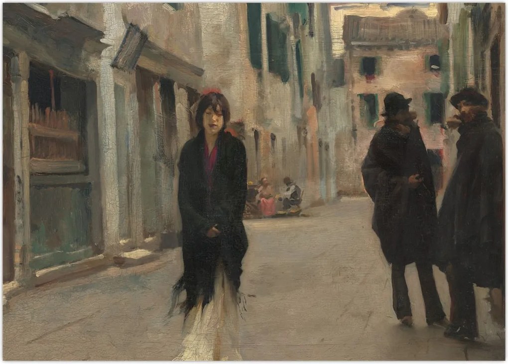 Obraz na szkle - John Singer Sargent, Street in Venice, reprodukcje (70x50 cm)