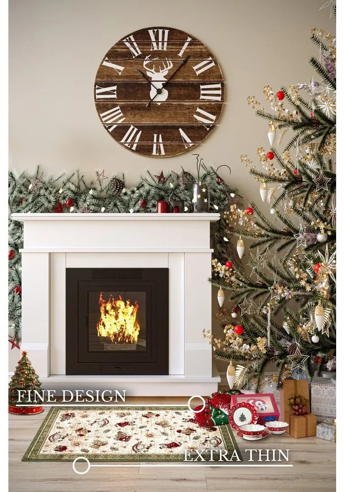 Zielony dywan z mieszanki bawełny ze świątecznym motywem 50x80 cm Toy's Delight Green Christmas – Villeroy&amp;Boch