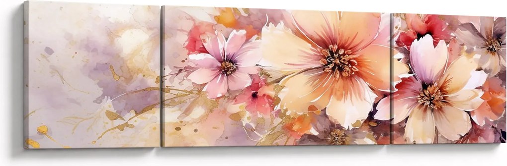 Obraz - Kwiaty (170x50 cm)