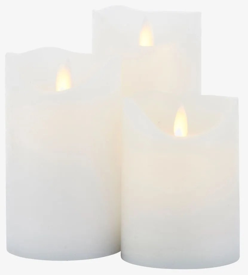 Świeczki LED zestaw 3 szt. (wysokość 15 cm) Sara Exclusive – Sirius