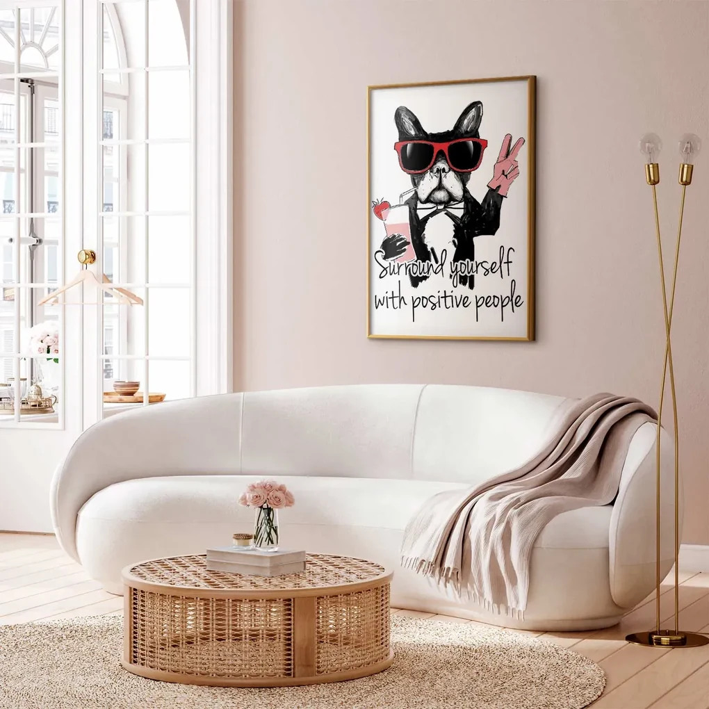 Plakat Advice 21x30 cm z ramą złotą bez marginesu ARTGEIST B