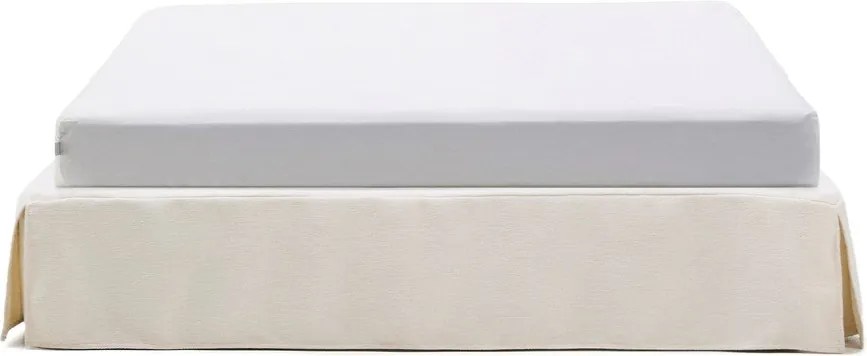 Białe tapicerowane łóżko dwuosobowe bez zagłówka 160x200 cm Jaira – Kave Home