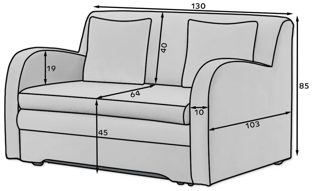Sofa rozkładana z funkcją spania ARIO jasnoszara/różowa ELTAP