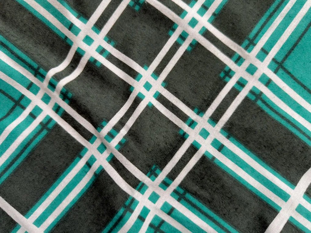 PrzytulneMieszkanie.pl PrzytulneMieszkanie.pl Flanelowa pościel KOSTKA zielona Rozmiar pościeli: 2 szt 70 x 90 cm | 200 x 220 cm