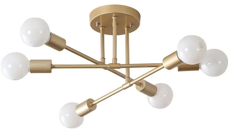 Lampa sufitowa metalowa loft vintage wisząca AT44-6SZ-Gold