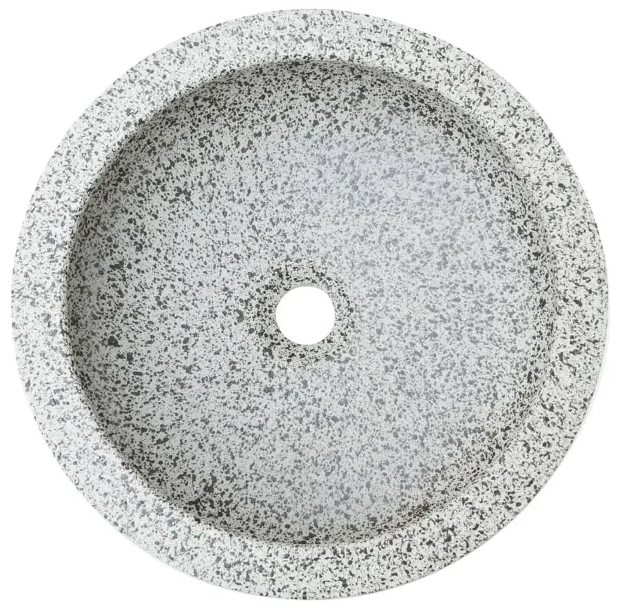 Szara okrągła umywalka ceramiczna D1-N47