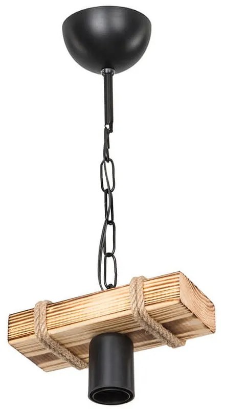 Czarno-naturalna lampa sufitowa 10x20 cm – Squid Lighting