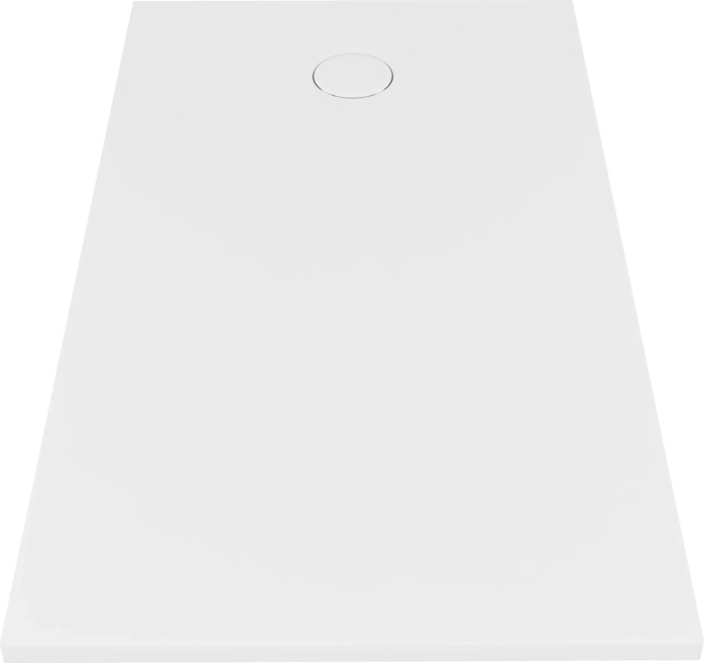 Brodzik prostokątny z konglomeratu RONA Classic | Różne rozmiary| Różne kolory : Kolor - Biały połysk, Rozmiar - 120x80 cm