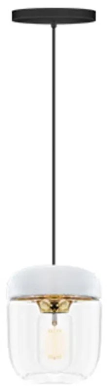Biały klosz z oprawką w kolorze złota UMAGE Acorn, ⌀ 14 cm