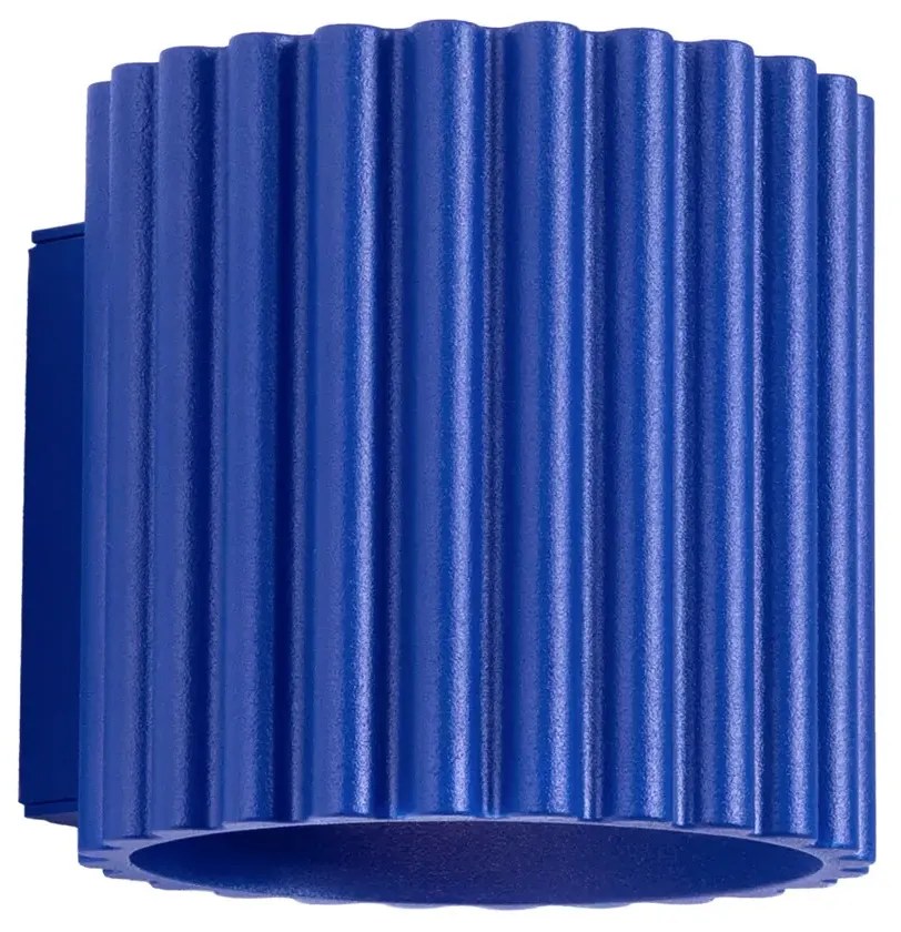 Kinkiet AURA ultramaryna G9 ryflowany SOLLUX  LIGHTING