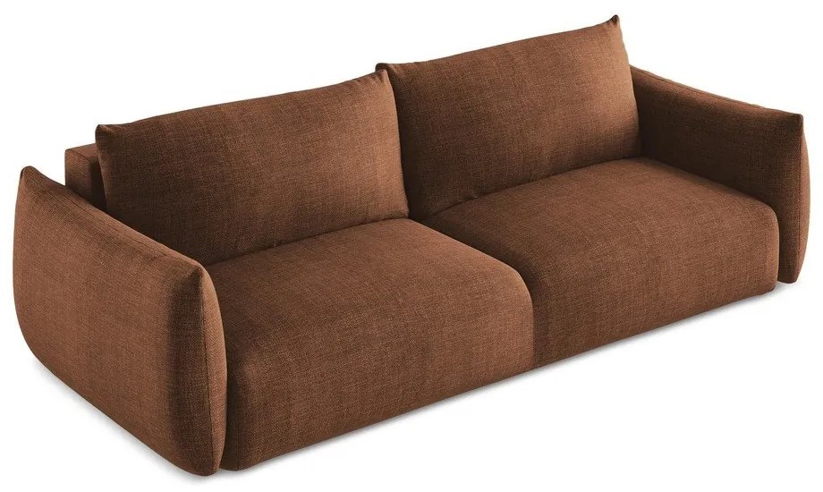 Rozkładana sofa w kolorze terakoty 230 cm Leila – Makamii