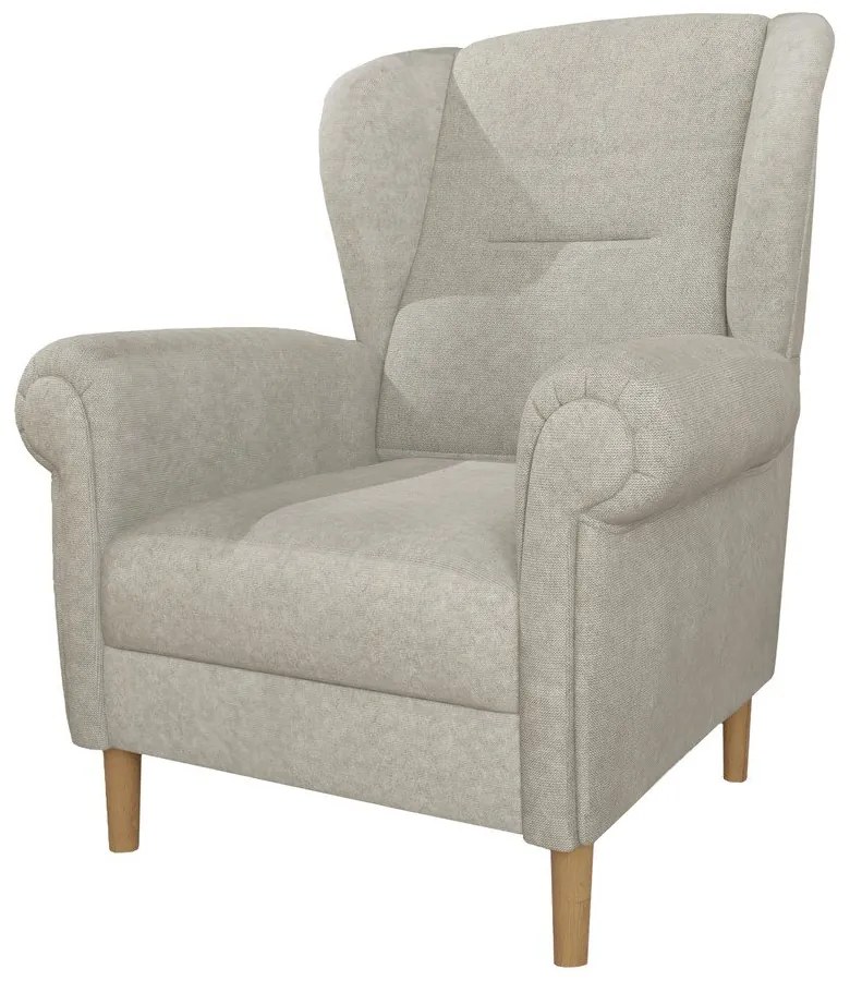 Beżowy fotel typu uszak Swan – Ropez