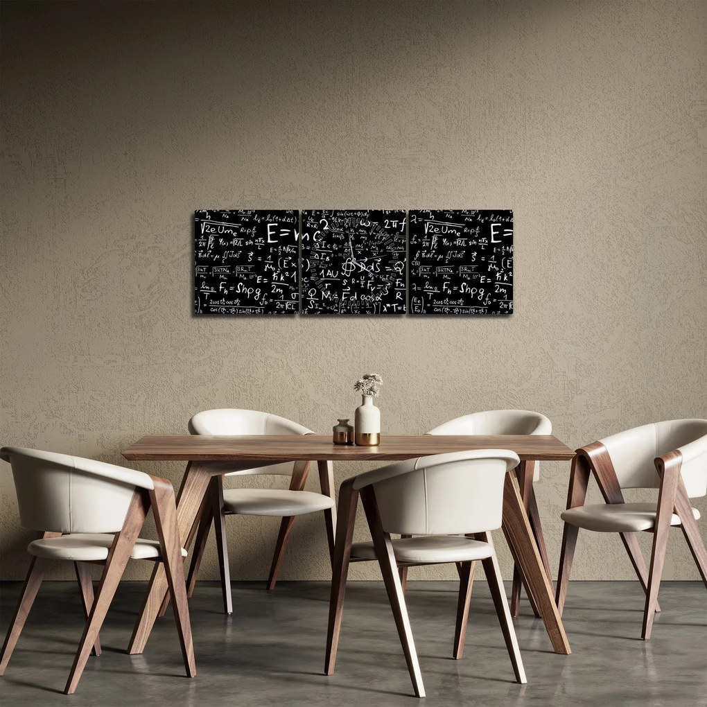 Obraz - Matematyka (z zegarem) (90x30 cm)