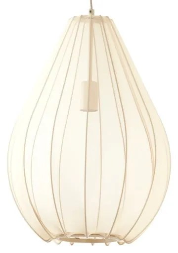 Beżowa lampa wisząca z tekstylnym kloszem ø 38 cm Itela – Light &amp; Living