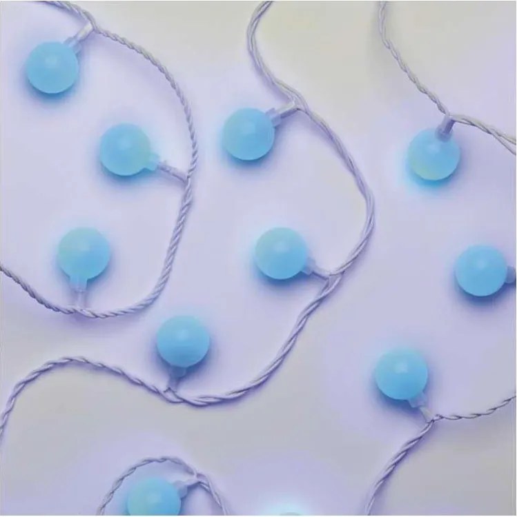 LED zewnętrzny łańcuch świetlny 40xLED/9m IP44 niebieski