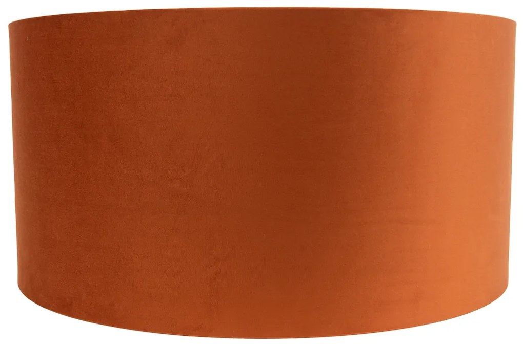 Pomarańczowy abażur z tkaniny ze złotym wnętrzem 50/50/25