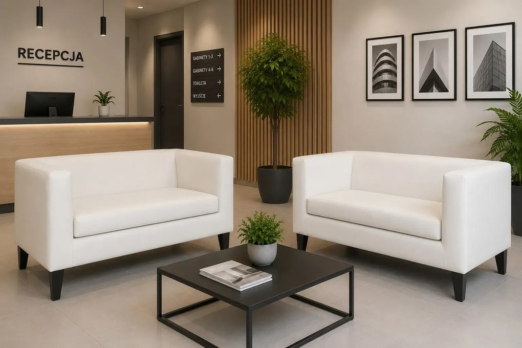 Sofa Monaco : Kolor nogi - Venge, Kolor tkaniny - EKO-SKÓRA - 10D, Typ tkaniny - Eko-skóra , Wysokość nogi - 20 cm