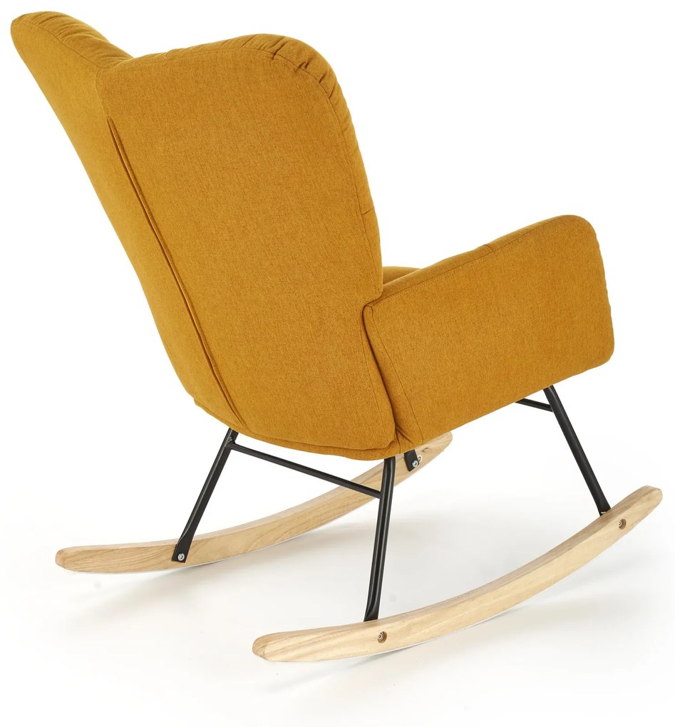 VASCO fotel bujany musztardowy