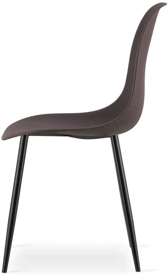 Brązowe krzesło nowoczesne z czarnymi nogami T0-K22