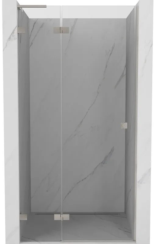 Mexen Lunar L drzwi prysznicowe uchylne lewe 100 cm, transparent, nikiel szczotkowany - 834L-100-000-97-00-L