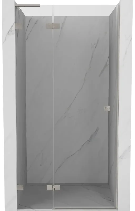 Mexen Lunar L drzwi prysznicowe uchylne lewe 100 cm, transparent, nikiel szczotkowany - 834L-100-000-97-00-L
