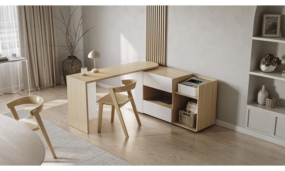 Biurko z blatem w dekorze dębu 48x159 cm Tango – TemaHome