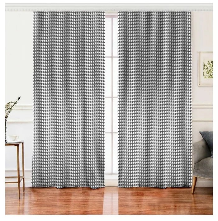 Białe/szare zasłony zestaw 2 szt. 140x260 cm – Mila Home
